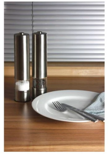 Prieskonių malūnėlis Salter 7522 SSTUR15 Stainless Steel Electric Salt &| Pepper Mills