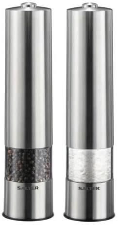 Prieskonių malūnėlis Salter 7522 SSTUR15 Stainless Steel Electric Salt &| Pepper Mills