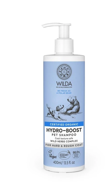 Drėkinamasis gyvūnų šampūnas WILDA SIBERICA Hydro-Boost, 400 ml