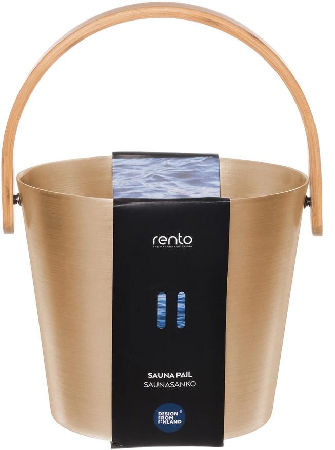 Saunos kibiras Rento champagne, aliuminis, 5 l, 23 x 23 cm, šampano sp.