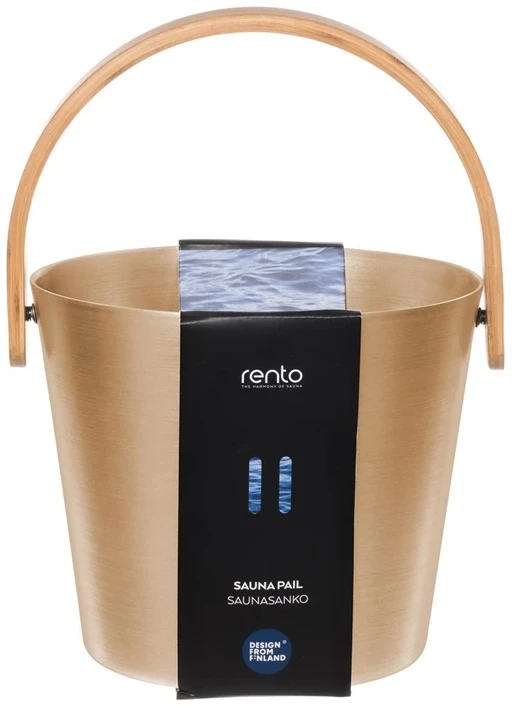 Saunos kibiras Rento champagne, aliuminis, 5 l, 23 x 23 cm, šampano sp.