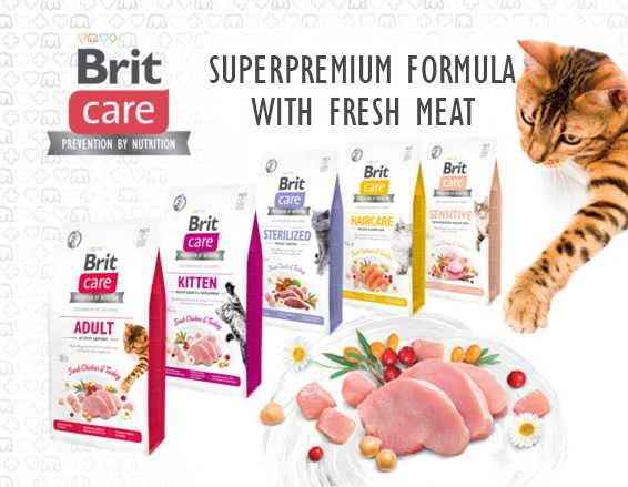 Brit Care Cat GF Indoor Anti-stress sausas maistas katėms 2kg