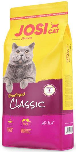 Josera JosiCat Sterilised Classic sausas pašaras katėms, 650 g