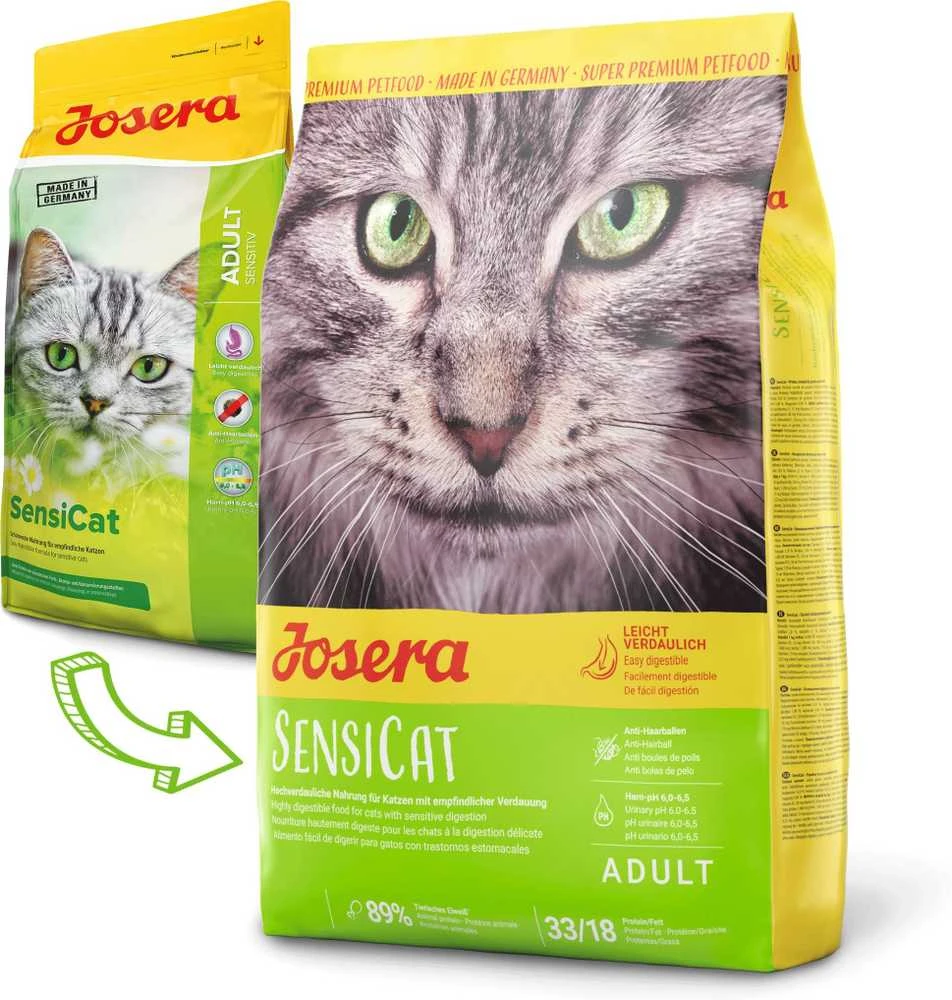 Josera SensiCat sausos maistas suaugusiems turinčioms jautrių skrandį katėms 2kg Nauja Pakuotė!
