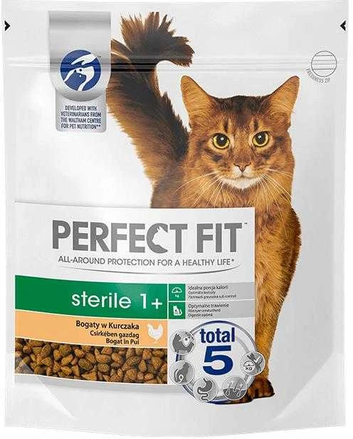 Sausas ėdalas katėms Perfect fit Sterile, su vištiena, 750 g