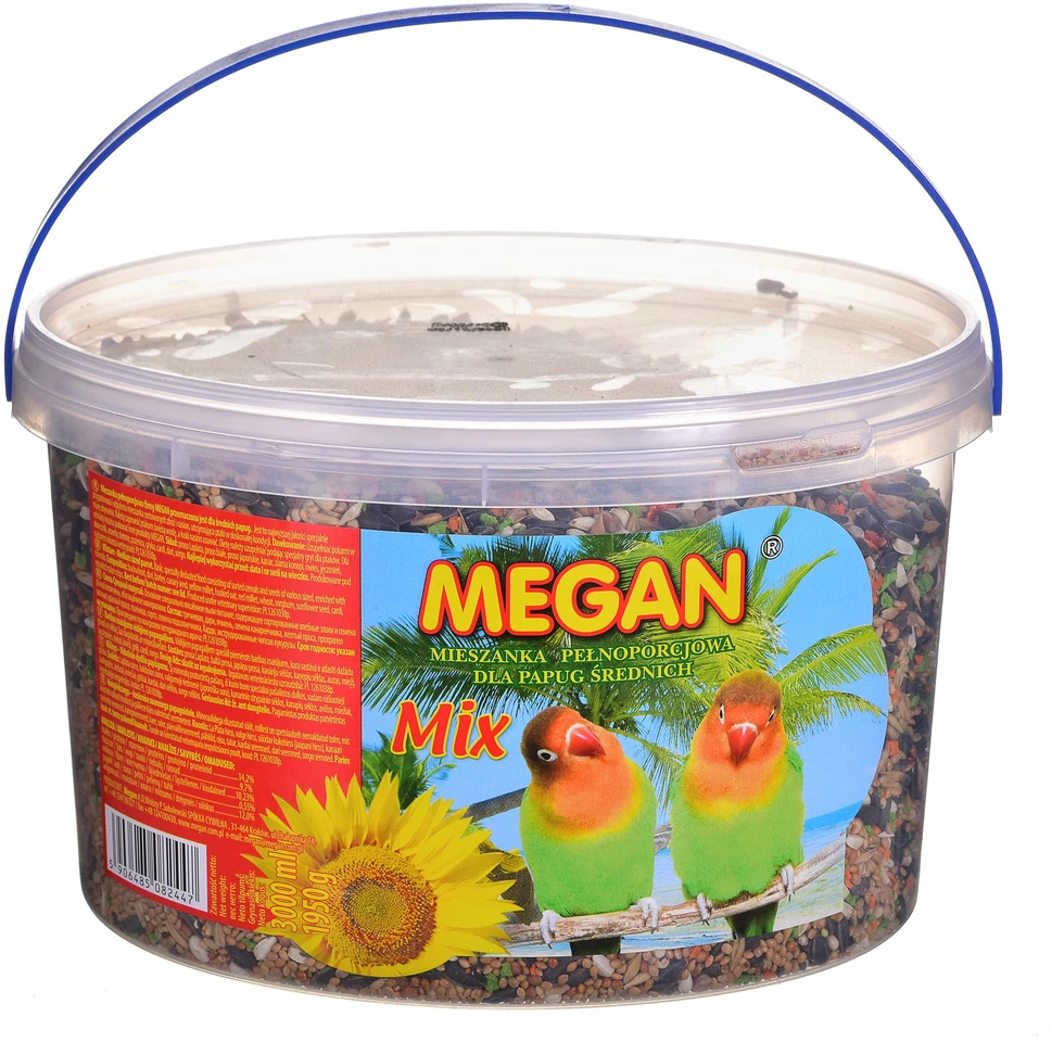 Sausas maistas Megan, vidutinėms papūgoms, 1.95 kg