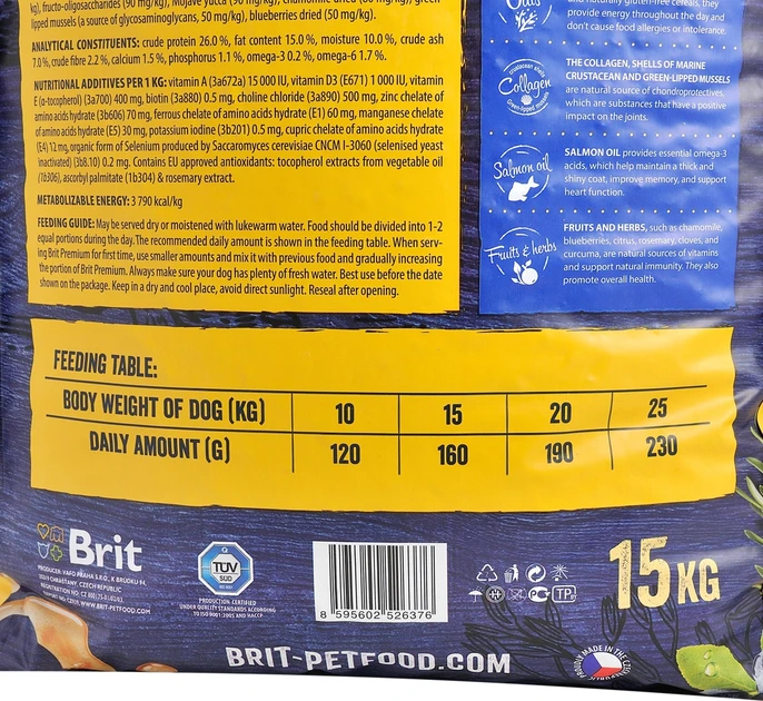 BRIT PREMIUM Dog Adult M 15kg
