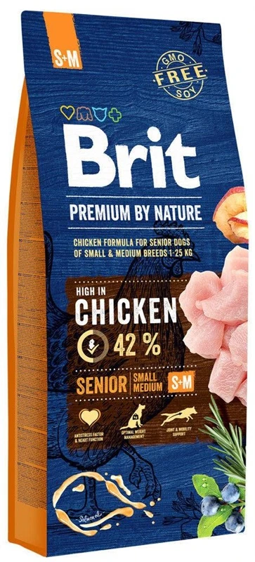 BRITPREMIUM Sausas šunų maistas Brit Premium Nature Senior vištiena 3kg