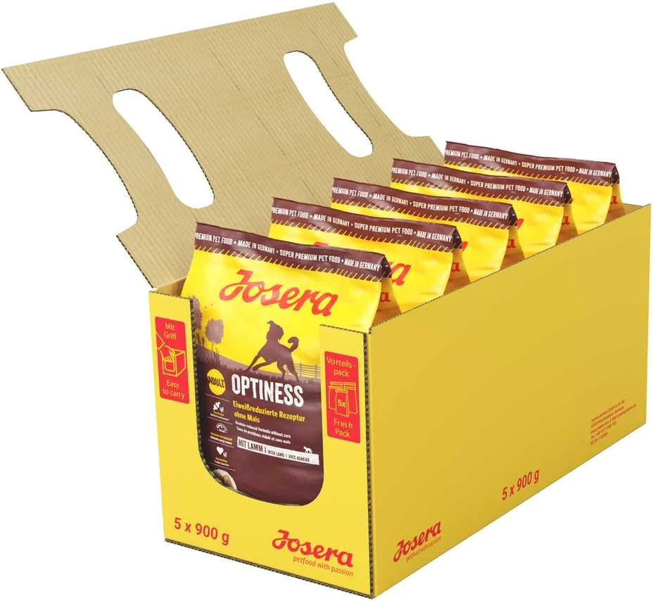 Josera Optiness lengvai virškinamas sausas maistas suaugusiems šunims 900g