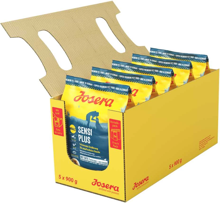 Josera SensiPlus sausas pašaras jautriems šunims su antiena, 900 g
