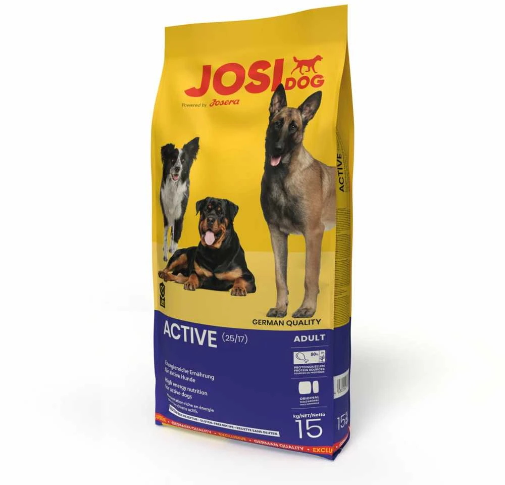 JosiDog Active Visavertis ėdalas suaugusiems aktyviems šunims, 15kg