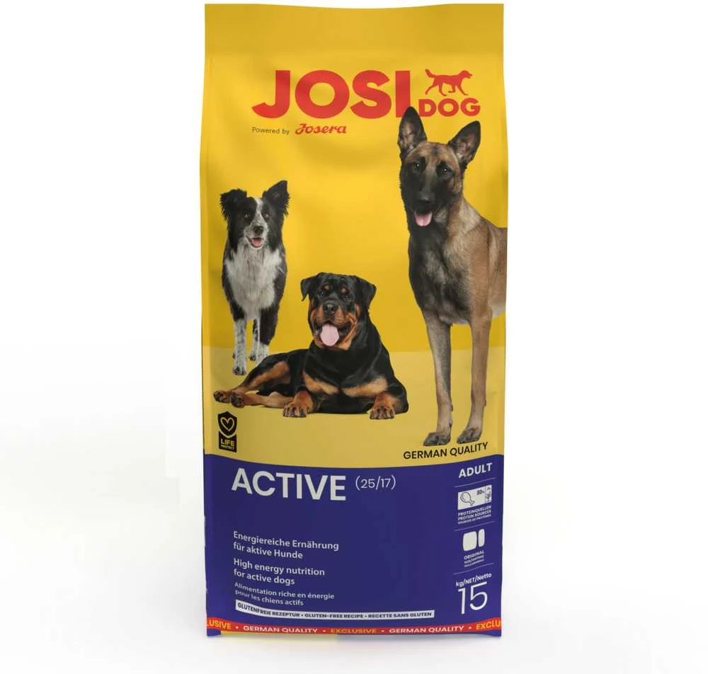 JosiDog Active Visavertis ėdalas suaugusiems aktyviems šunims, 15kg
