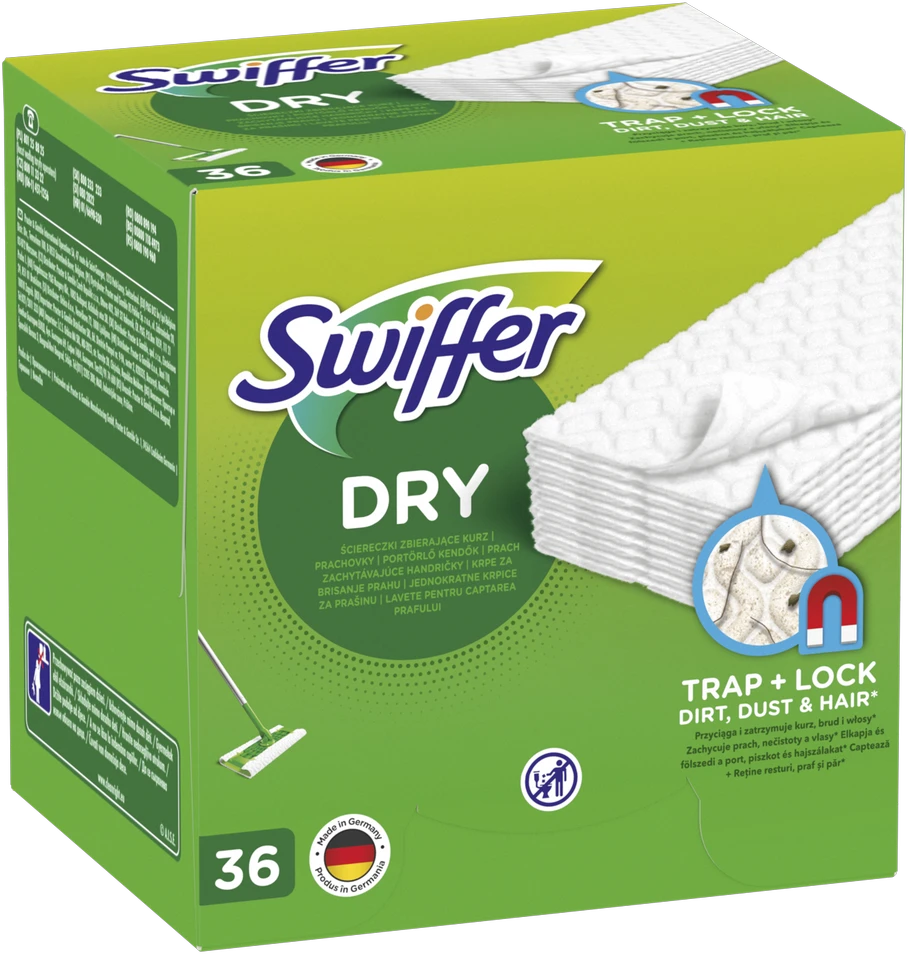 Swiffer Sweeper sausos šluostės, papildymas 36vnt