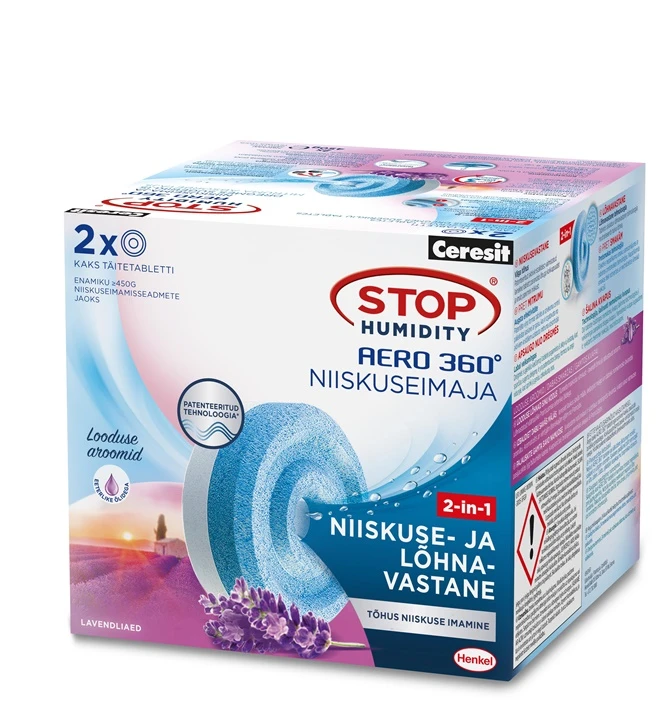 Sausintuvas Mitruma uzsūcēja tabletes Ceresit, lavanda, 20 m², 900 g
