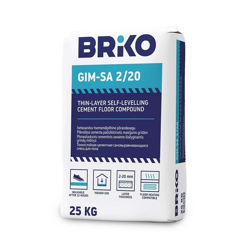 Savaime išsilyginantis grindų mišinys BRIKO GIM-SA 2/20 25kg