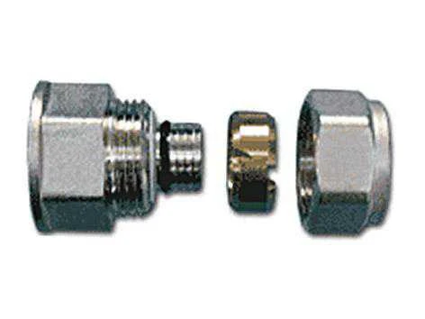 Užveržiamas antgalis TDM Brass 1035, 20mm x 3/4", žalvaris/nikelis