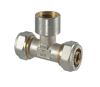 Tdm Brass Užveržiamas trišakis 1055, 1/2" x 18 mm, vidinis sriegis