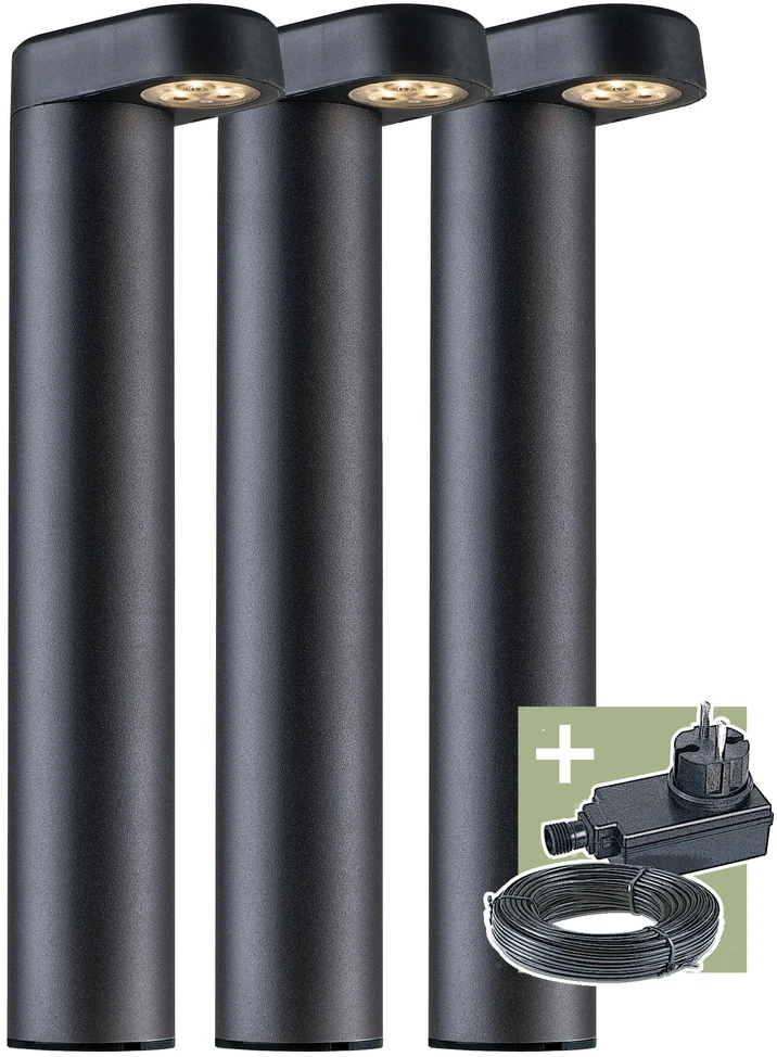 Šviestuvas Ludeco OSKAR PL1023, 1.5W, LED, IP44, juodas