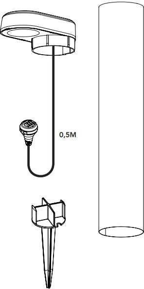 Šviestuvas Ludeco OSKAR PL1023, 1.5W, LED, IP44, juodas