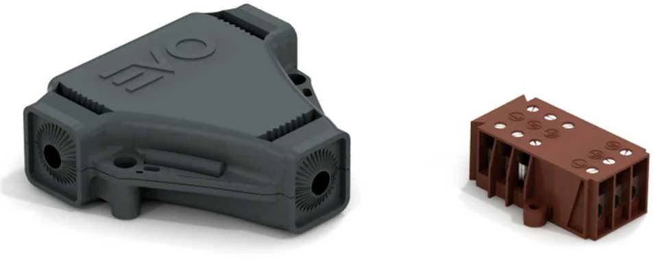 T-jungimas gelinis Etelec EV201D, 0.5-2.5 mm²,pilkas