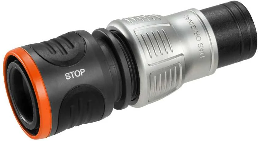 Gardena „Premium“ žarnos jungtis su vožtuvu Stop, 13 mm (1/2 col.)–15 mm (5/8 col.)