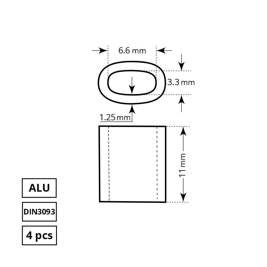 Haushalt Cobi STRAINER ALUMINIUM ROPE DIN3093 3.0 MM