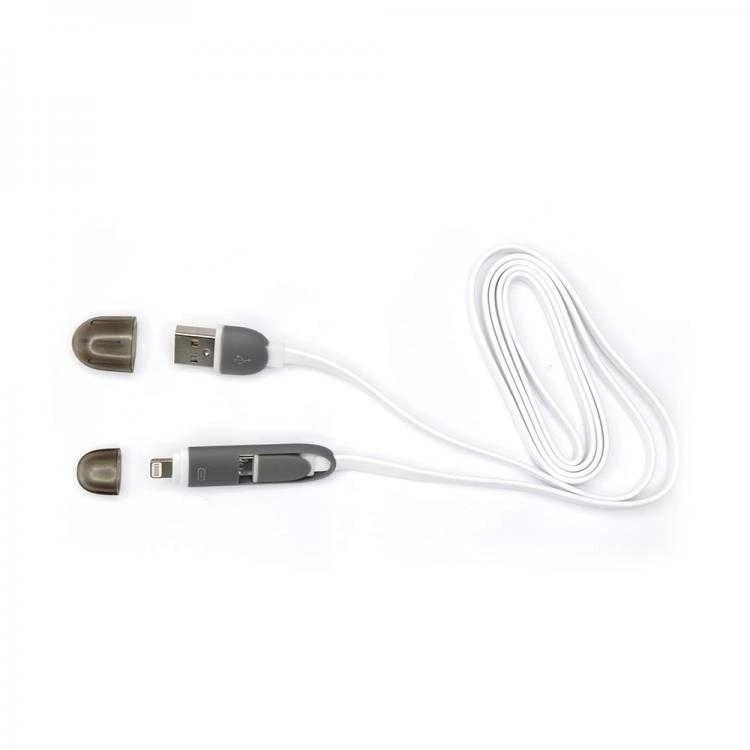Sbox Technology Sbox 2IN1W USB->Micro USB+IPH.5 M/M 1M baltos spalvos