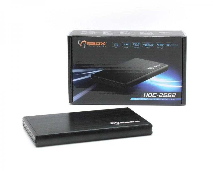 Sbox HDC-2562B 2.5 Išorinis kietasis diskas HDD Case Blackberry Juodas