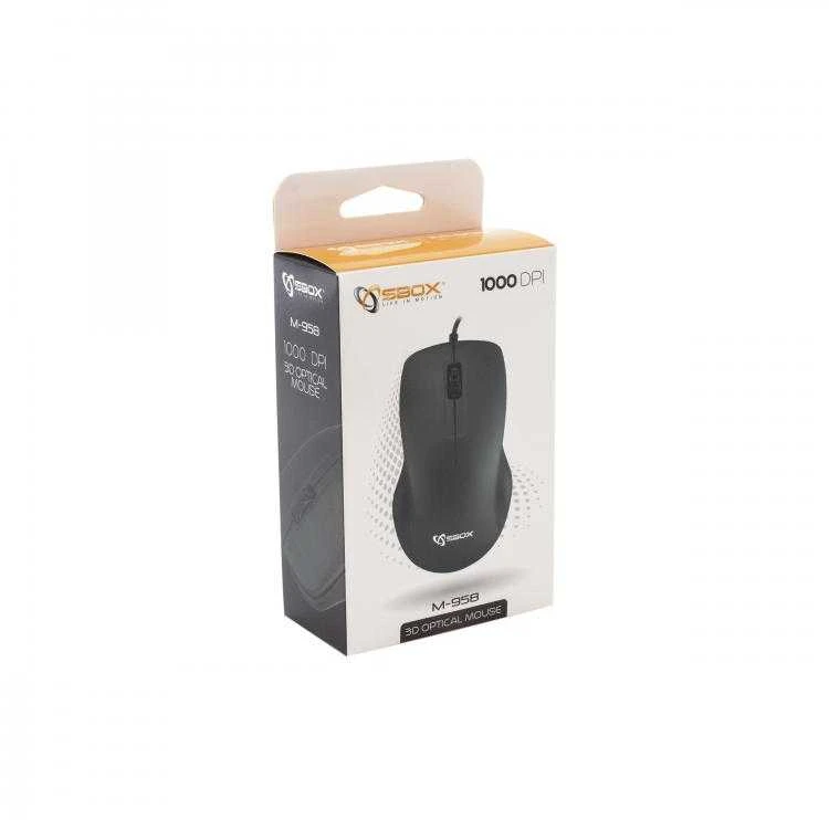 Sbox Technology SBOX Optinė pelė 1000dpi, 3D,Juodas (M-958B)
