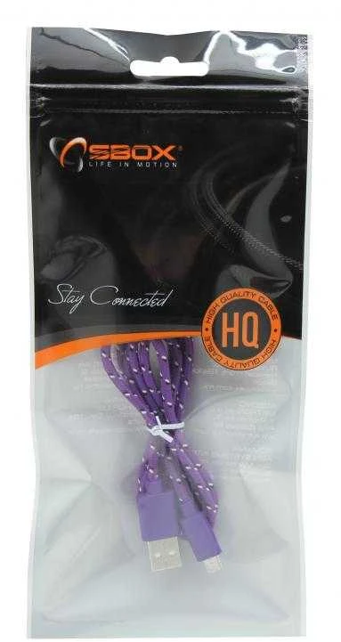 Sbox Technology Sbox USB->Micro USB 1M USB-1031U violertinės spalvos