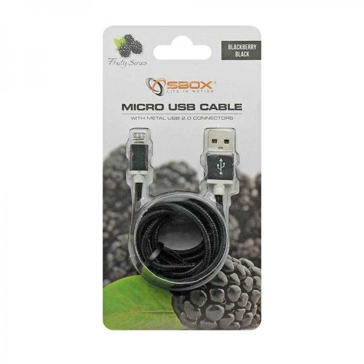 Sbox Technology Sbox USB->Micro USB M/M 1.5m USB-10315B juodos spalvos