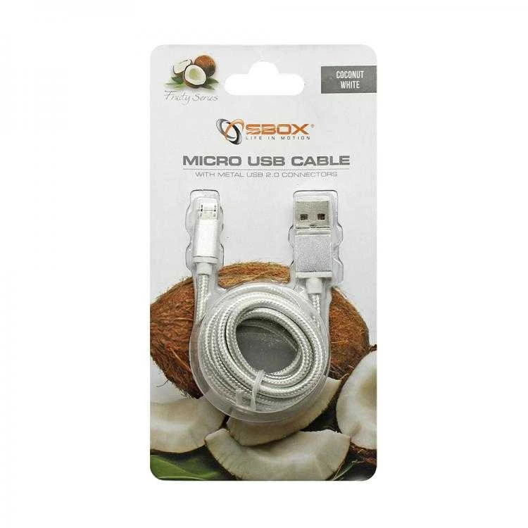 Sbox Technology Sbox USB->Micro USB M/M 1.5m USB-10315W baltos spalvos