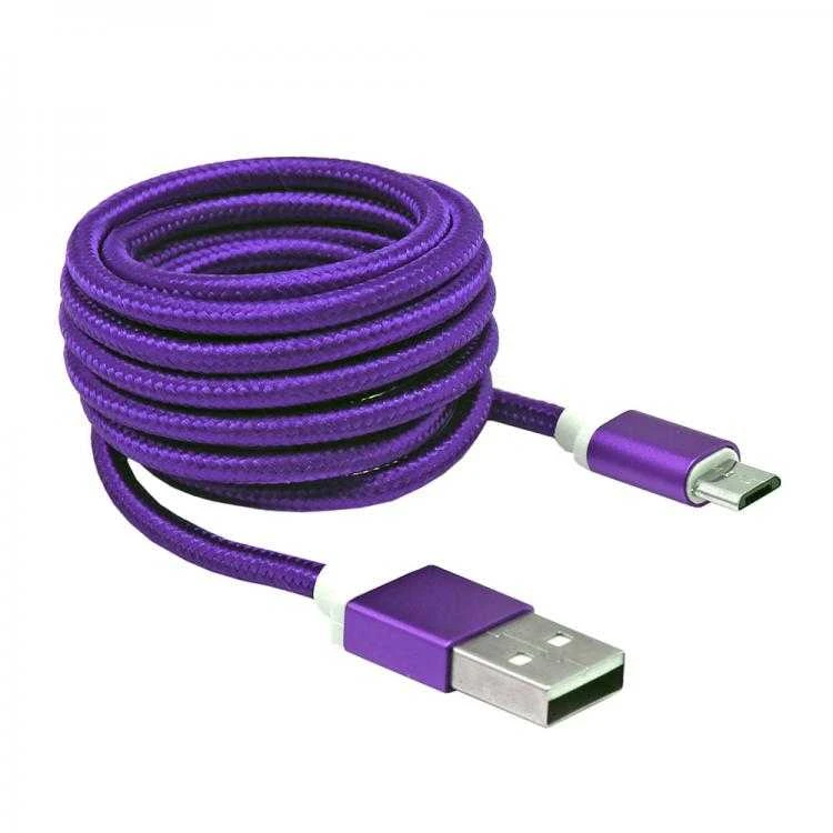 Sbox USB->Micro USB M/M 1m USB-10315U plum violertinės spalvos