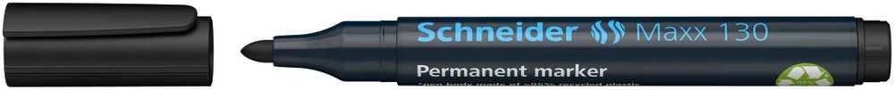 Žymeklis permanentinis Schneider Maxx 130, 1-3 mm, apvali galvutė, juodas 1213-018