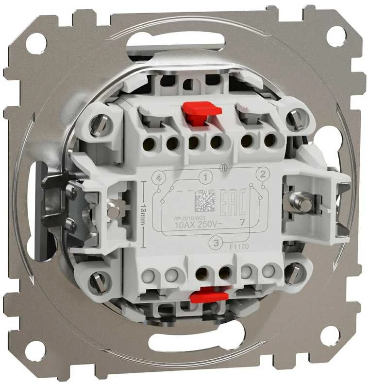 Schneider Electric Sedna Design Crosslink sidabro aliuminio SDD113107