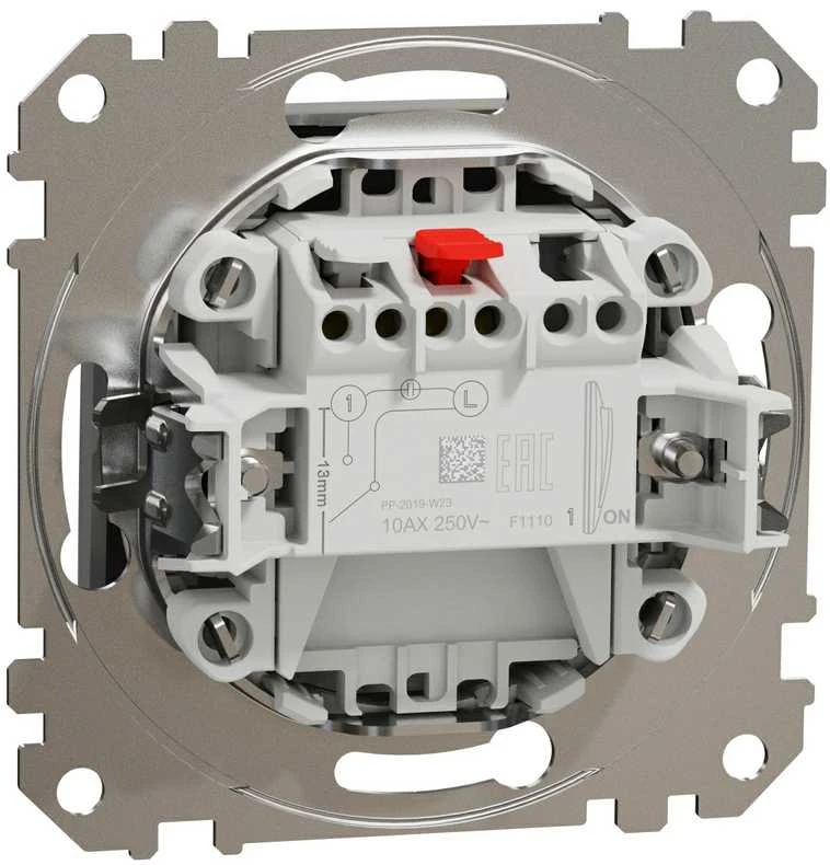 Schneider Electric Sedna Design Łącznik 1-biegunowy Sidabrinė aliuminio SDD113101