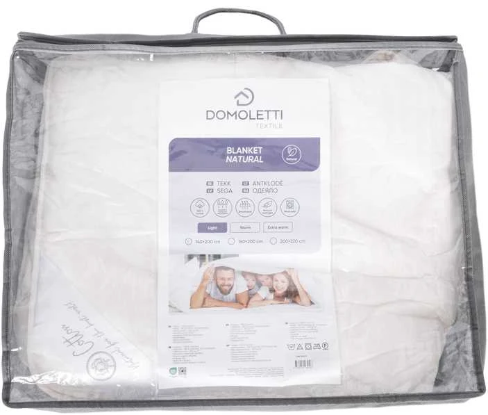 Antklodė Domoletti Natural Pure Cotton, 140 x 200 cm, balta sp.