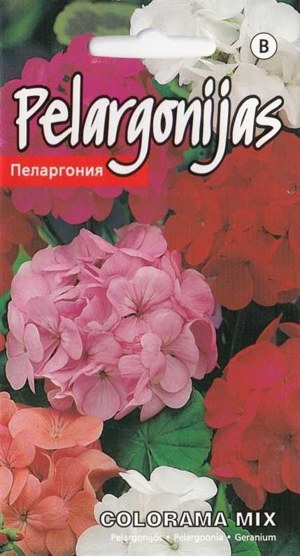 Sėklos „Kurzemes sēklas“ pelargonijos „Colorama Mix“, 3 g