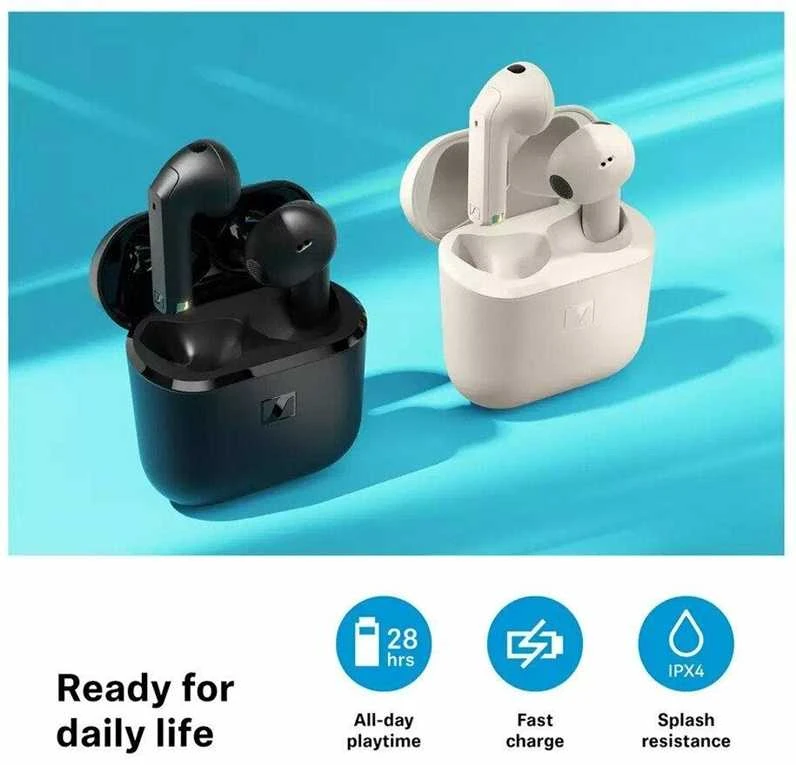Belaidės ausinės Sennheiser Accentum Open, juoda