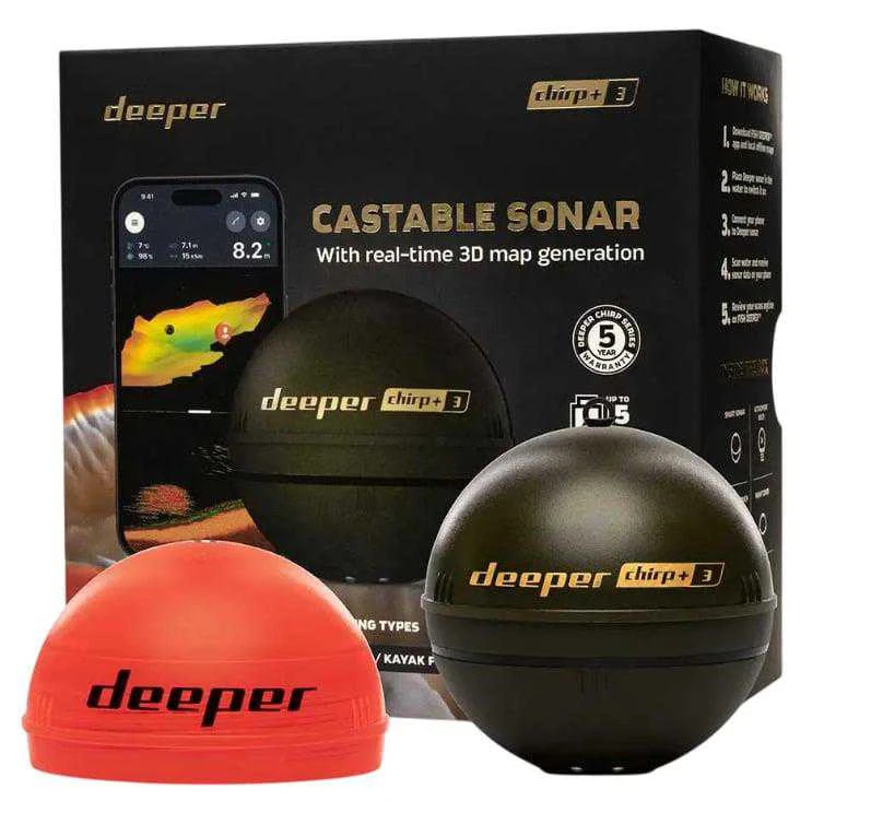 „Echolotas Deeper“ išmanusis sonaras „Chirp+ 3“