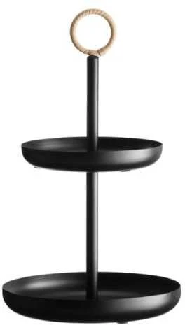 Padėklas užkandžiam Maku, su rankenėle, 24 cm