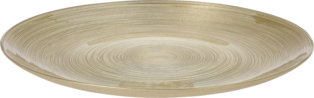Servēšanas šķīvis 044200060, 21 cm, zelta, stikls