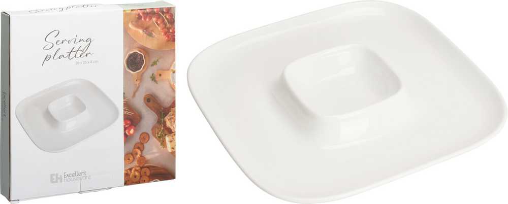 Serviravimo lėkštė 795880760, 26 cm x 4 cm, 26 cm, balta