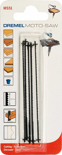 Dremel Moto-Saw universalūs pjūklo ašmenys medienai, 5 vnt.