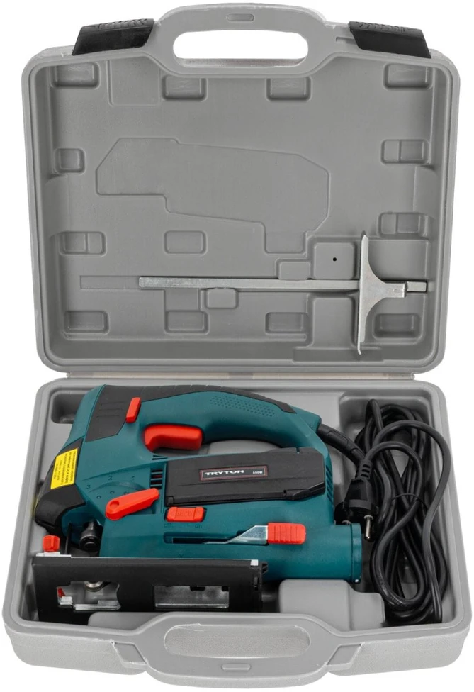 Siaurapjūklis 800 W 110 mm reguliuojamo greičio lazeriui Tryton dėkle