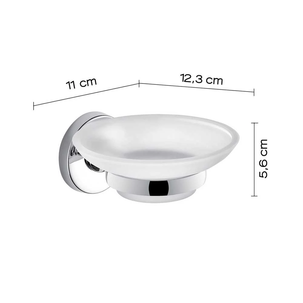 Sieninė muilinė GEDY FELCE FE11 13 CR, balta, chromo spalvos