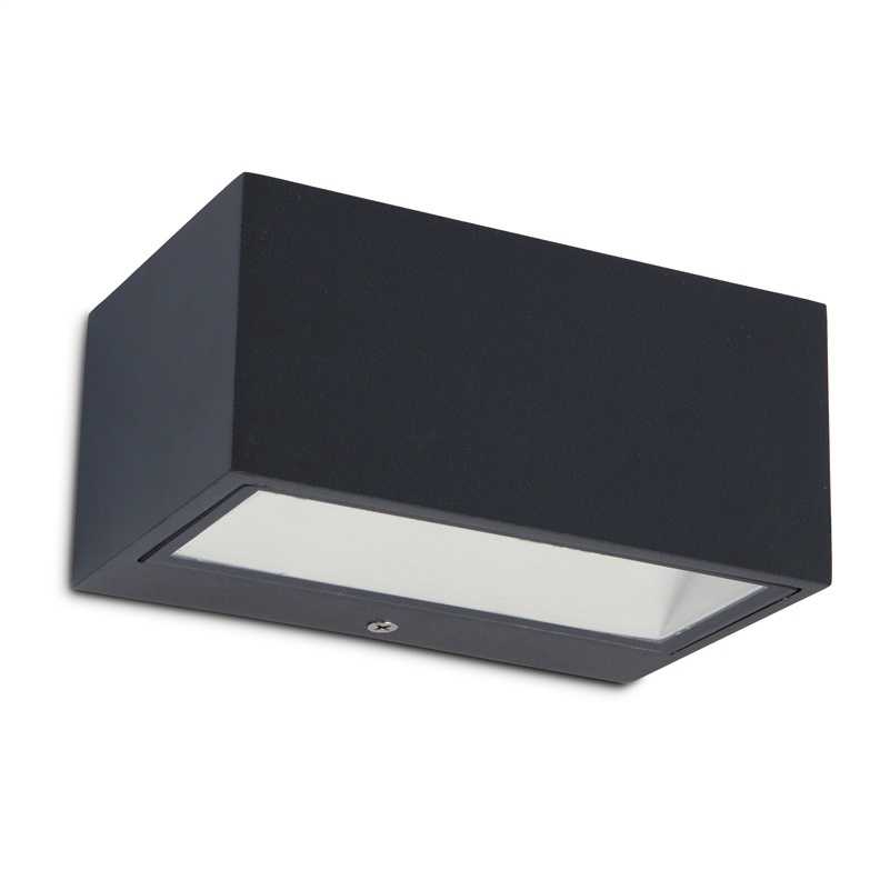 Sieninis šviestuvas Āra sienas lampa Lutec Clgemini 1891S, 9W, LED, IP54, pelēka krās., 7 cm x 10 cm