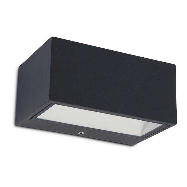 Sieninis šviestuvas Āra sienas lampa Lutec Clgemini 1891S, 9W, LED, IP54, pelēka krās., 7 cm x 10 cm