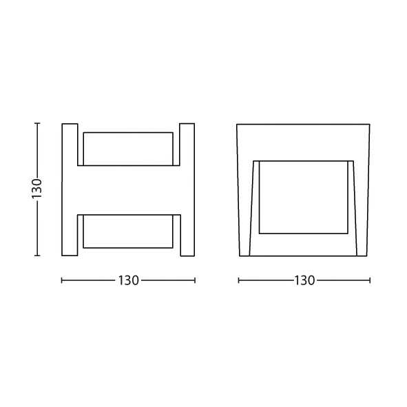 Sieninis šviestuvas Sieninis lauko šviestuvas Philips Arbour, 4.5W, LED, IP44, antracito sp., 12.7 cm x 13 cm