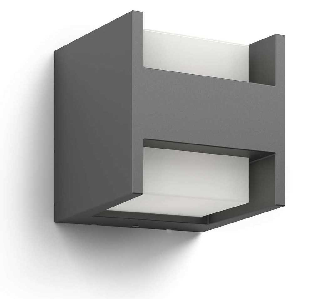 Sieninis šviestuvas Sieninis lauko šviestuvas Philips Arbour, 4.5W, LED, IP44, antracito sp., 12.7 cm x 13 cm